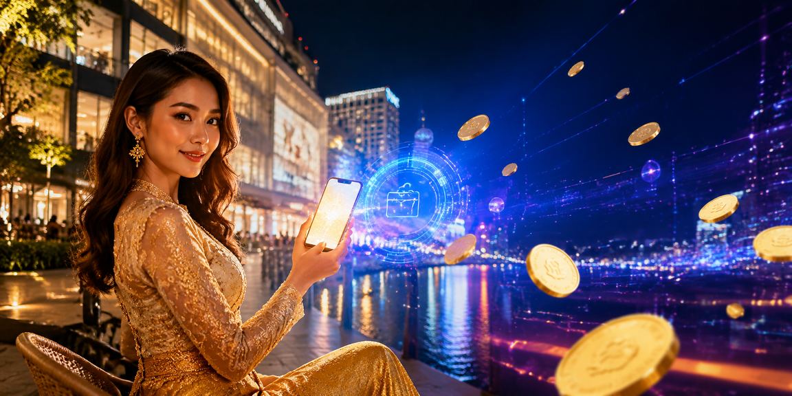 Pengguna wanita Malaysia menikmati platform hiburan kasino 43300 di Kuala Lumpur